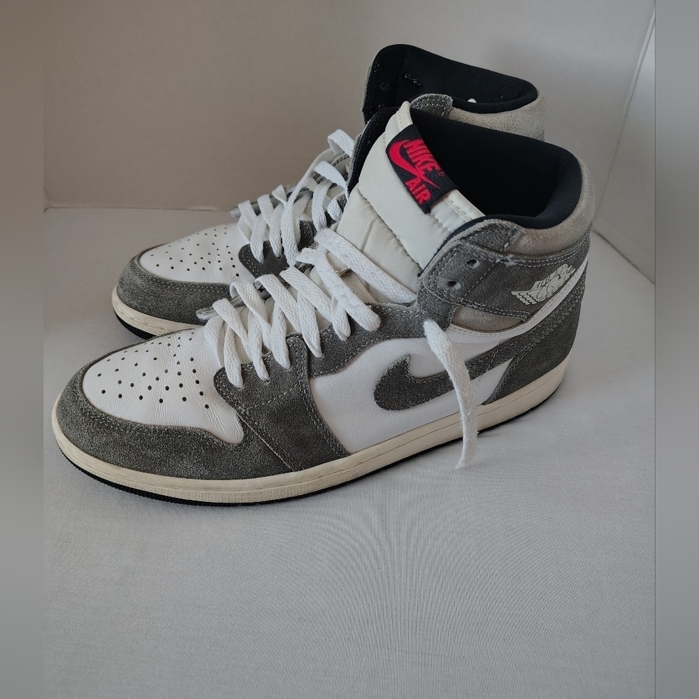 Nike Air High-Top Gray and White Sneakers Size 10.5